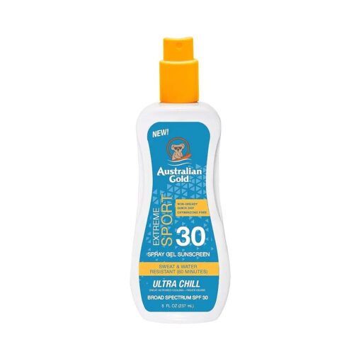 Extreme Sport Spray Gel Sunscreen SPF 30, 8 Ounce | Broad Spectrum | Sweat & Water Resistant | Non-Greasy | Oxybenzone Free | Cruelty Free