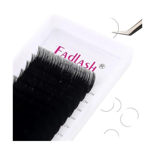 Eyelash Extension D Curl Mix 15-20mm FADLASH 0.10mm Silk Eyelash Extensions Thickness Classic Lash Extension Supplies ( 0.10-D, Mix 15-20mm )