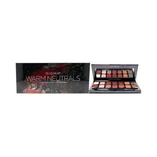 Sigma Beauty Warm Neutrals Eyeshadow Palette - 14 Warm Eyeshadow Shades in Matte, Shimmer and Metalic Finishes - Highly Pigmented Vegan Eye Makeup Palette - Clean Beauty Products