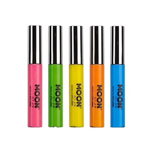 Moon Glow - Blacklight Neon Eye Liner 0.34oz Set of 5 colors - Glows brightly under Blacklights/UV Lighting !