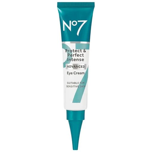 No7 Protect & Perfect Intense Advanced Eye Cream - Under Eye Cream for Dark Circles and Puffiness - Sensitive Skin Anti Wrinkle Eye Cream + Puffy Eyes Treatment ( 15ml )