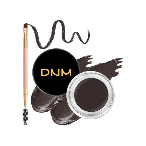 Eyebrow Pomade Kit with Dual-ended Eyebrow Brush, Water and Stain Resistant High Pigment Brow Pomade, Corrects Brow Imperfections for Natural Long-lasting Brow Shapes Brow Makeup ( 01 # Ebony )