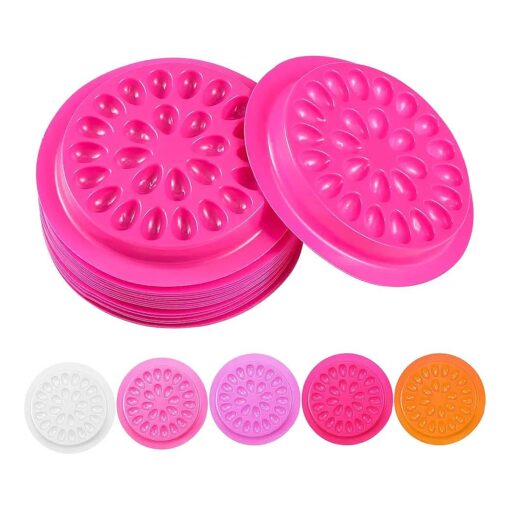 150 Pieces Eyelash Glue Holder False Lash Glue Holder Tray Eyelash Extension Glue Holder Pallet Pads, Multiple Colors