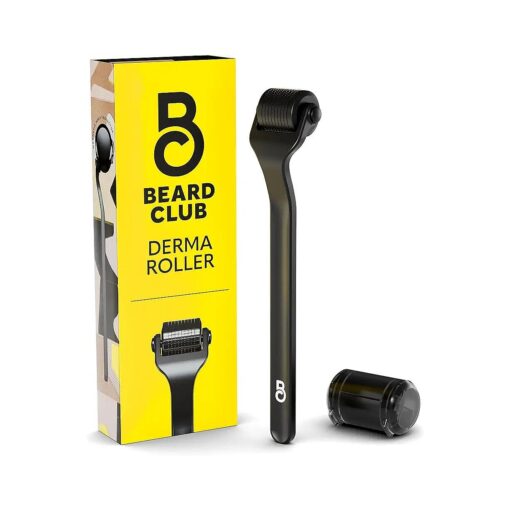 Beard Club Derma Roller for Face, Body and Scalp - Microneedling Roller with 540 Titanium Microneedles for Hair & Beard