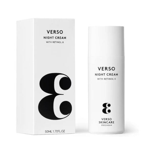 Verso Skin Care | Moisturizing Night Cream | Rejuvenating Face & Neck Night Time Cream for Youthful Skin | Face Care Made Easy ( 1.6 fl oz )