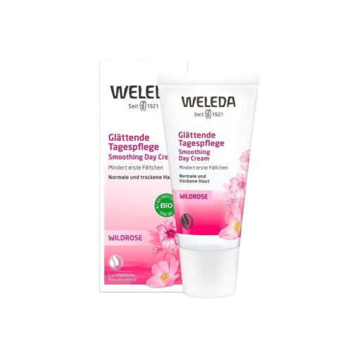 Weleda Renewing Day Face Cream, 1 Fluid Ounce, Plant Rich Moisturizer with Wild Rose, Peach Kernel and Sweet Almond Oils