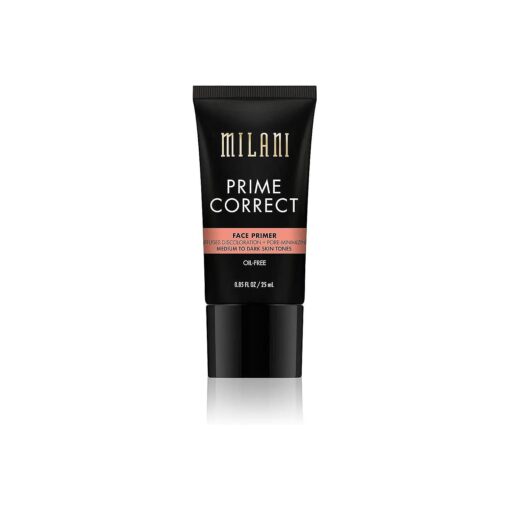 Milani Prime Correct Face Primer - Diffuses Discoloration + Pore-Minimizing - Medium/Dark ( 0.85 Fl, Oz, ) Vegan, Cruelty-Free Face Makeup Primer to Color Correct Skin & Reduce Appearance of Pores