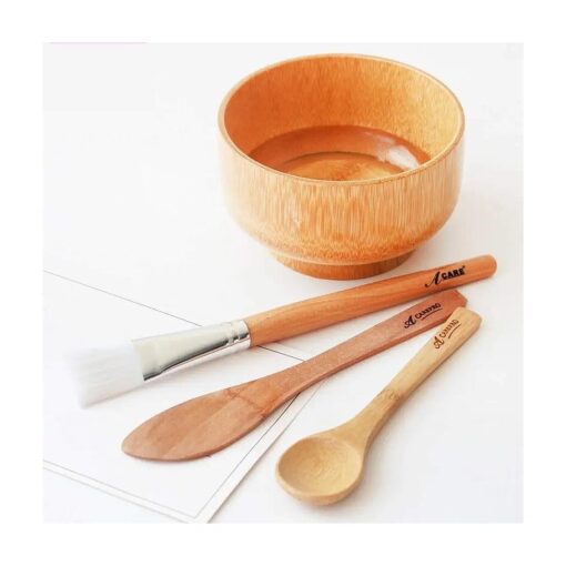 Face Mask Mixing Bowl Set,4 In 1 DIY Clay Mask Mixing Kit, Facial Bowl With Mask Brush And Stirring Spatula, Bamboo Mask Mixing Tools For Mixing Clay Mask DIY