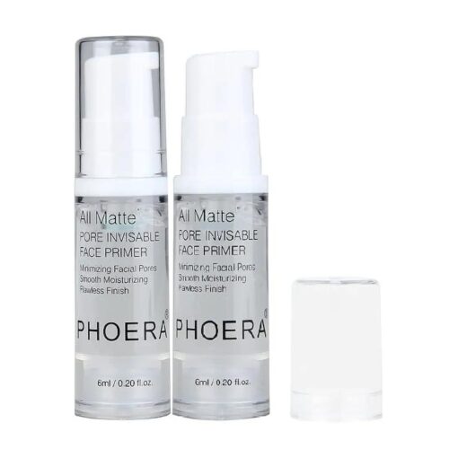 2 Pack PHOERA Face Primer, Magical Perfecting Base Face Mattifying Primer Anti-Aging WrinklesShrink Pore Remove Fine Lines Exfoliating Anti-Oxidation, ( 6Ml )