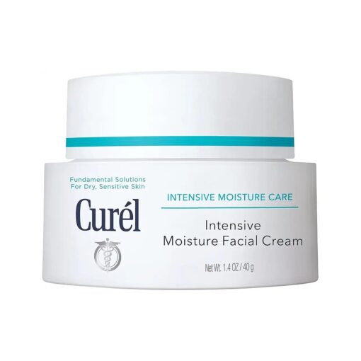 Curel Japanese Skin Care Intensive Face Moisturizer Cream, Face Lotion for Dry to Very Dry Sensitive Skin, For Women and Men, Anti-Aging Fragrance-Free Anti-Wrinkle, 1.4 oz