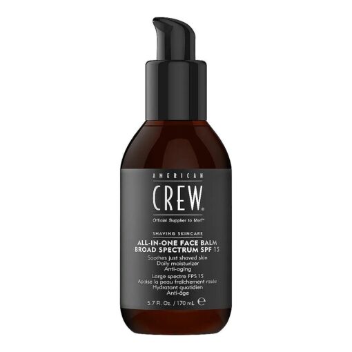 American Crew All-in-One Face Balm for Men, Soothing Cream, SPF 15, 5.7 Fl Oz