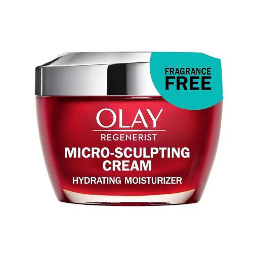 Olay Regenerist Micro-Sculpting Cream Face Moisturizer with Hyaluronic Acid & Niacinamide, Fragrance-Free, 1.7 oz