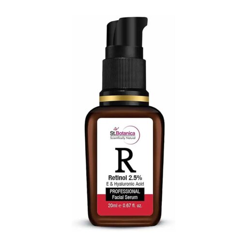 StBotanica Retinol 2.5 % + Vitamin E, C & Hyaluronic Acid Professional Face Serum - 20ml - Anti Aging/Wrinkle Serum