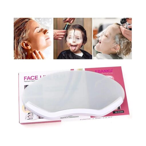 EBANKU 50 PCS Microblading Permanent Makeup Shower Face Shields Visors, Disposable Face Shields Masks for Hairspray Salon Supplies and Eyelash Extensions Eye Eyelid Surgery Aftercare