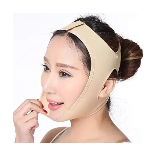 Face Lifting Slimming Belt, Facial Cheek V Shape Lift Up Thin Mask Strap Face Line Smooth Breathable Compression Double Chin Reduce Bandage ( S )