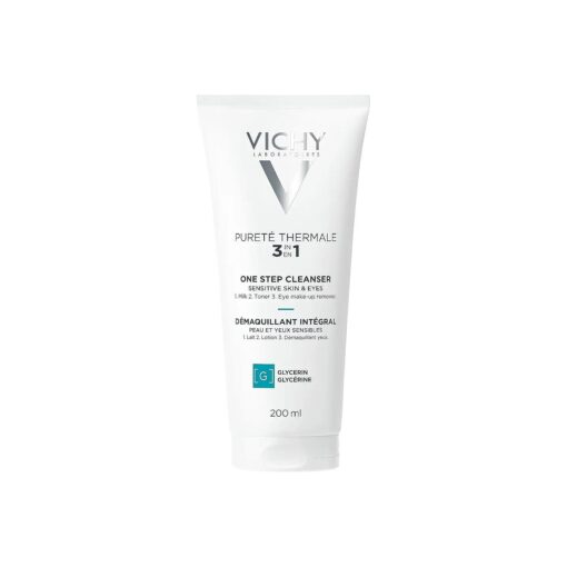 Vichy Purete Thermale One Step Facial Cleanser, Multi Purpose Face Wash, Toner & Makeup Remover, Suitable for Sensitive Skin