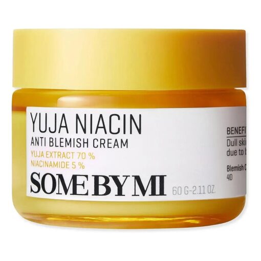 SOME BY MI Yuja Niacin Anti Blemish Cream - 2.02Oz, 60ml - Daily Face Moisturizer Made from 5 % Niacinamide - Advanced Skin Brightening and Pigmentation Care for Dull-Looking Skin - Korean Skin Care