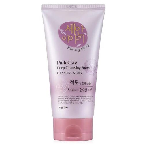 WELCOS KWAILNARA Cleansing Story Natural Facial Deep Foam Cleansing ( Pink Clay )