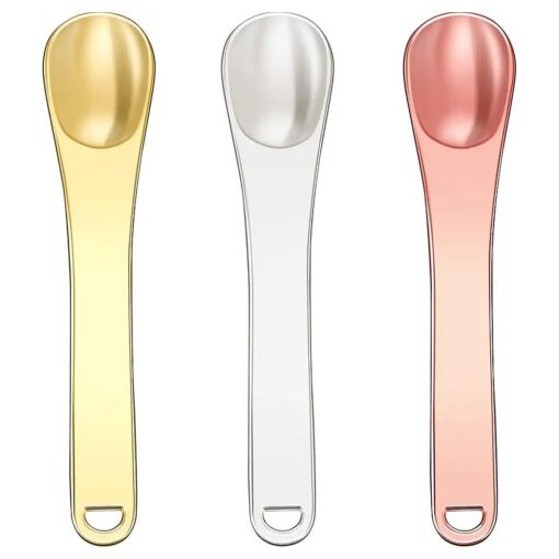 Sibba Facial Massage Spatula Sticks Mini Skincare Tiny Spoons Face Eye Cream Lotion Makeup Applicator Tools Brush Set Skin Care Beauty Cosmetic Tool ( 3 PCS Multi-colored )