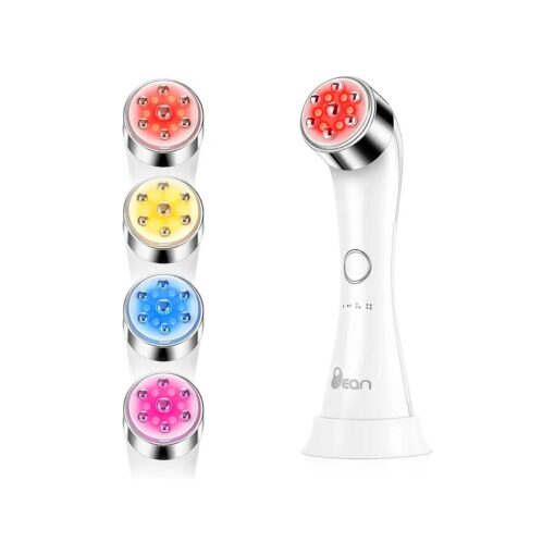 Facial Massager Skin Tightening Machine, 4 Color LED Light Therapy Machine, Promote Face Cream Absorption Strengthening Elasticity Modifying Wrinkles Professional Care Anti-Aging Skin Care Tools .