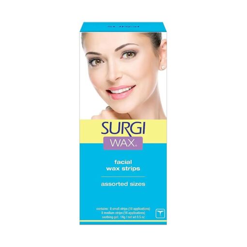 Surgi-wax Facial Honey Wax Strips For Face Upper Lip, Chin & Cheek