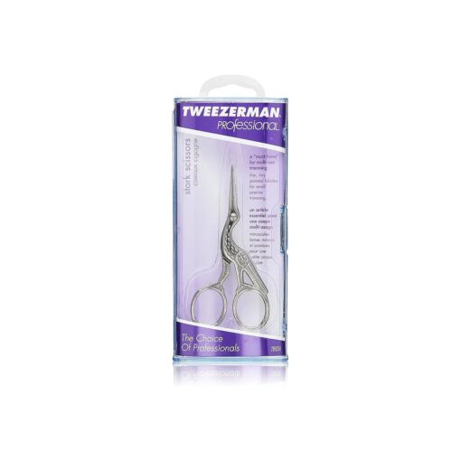 Tweezerman Professional Stork Scissors Used for Trimming Brows and Facial Hair ( ZW-3042-P )