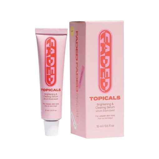 Topicals Faded Brightening and Clearing Serum | Reduces Discoloration, Post-Blemish Marks, Scars and Spots | Contains Kojic Acid and Niacinamide | Dermatologist-tested, Vegan, Cruelty-Free ( 0.5 Fl Oz )