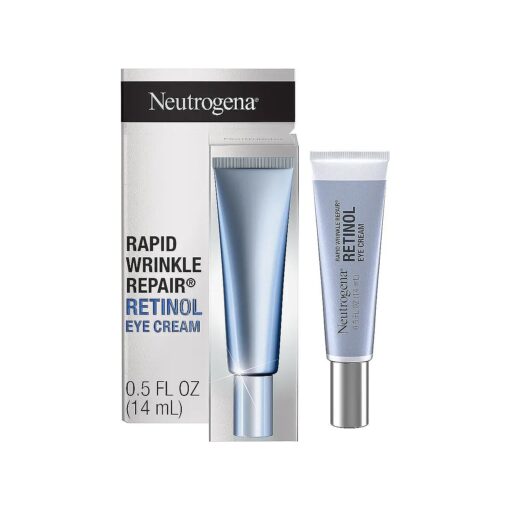 Neutrogena Retinol Eye Cream for Dark Circles, Rapid Wrinkle Repair, Daily Anti-Aging Under Eye Cream with Retinol & Hyaluronic Acid to Fight Fine Lines, Wrinkles, & Dark Spots, 0.5 fl, oz