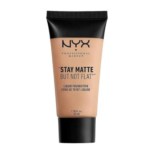 NYX PROFESSIONAL MAKEUP Stay Matte But Not Flat Liquid Foundation, Soft Beige, 1.18 Ounce