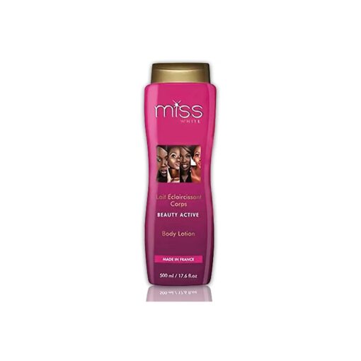 FAIR & WHITE-Miss White, Skin Brightening Body Lotion - 13.5 Fl oz / 400 ml - Moisturizing, Hydrating Lotion, Helps to Reduce pigments on : Body, Elbows, Knees and Armpits