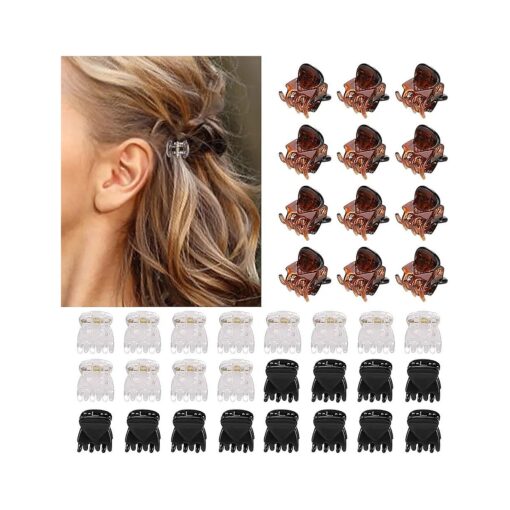 36 Pcs Mini Hair Clips Small Jaw Clips Suitable for Adults and Children Can be Used for Hairstyle Design Mix of Three Colours