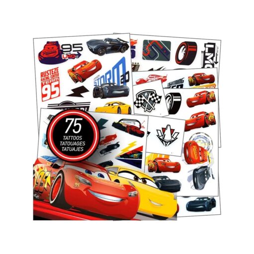 Disney Studios Cars Tattoos - 75 Assorted Cars 3 Temporary Tattoos