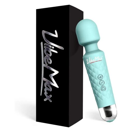 Rechargeable Personal Massager - Powerful Multi Speed Vibration - Whisper Quiet - Waterproof - for Muscle Tension Relief in Neck, Back, Shoulders, Legs and Feet - Turquoise