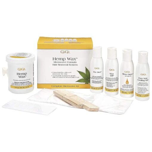 GiGi Hemp Wax Microwave Formula Hair Removal System, Fast, Gentle, and Effective