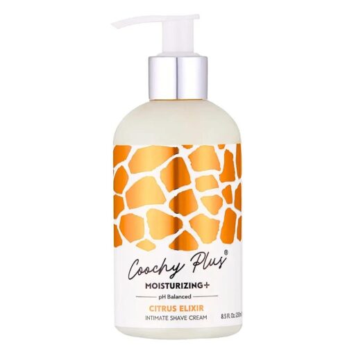 Coochy Plus Intimate Shaving Cream CITRUS ELIXIR For Pubic, Bikini Line, Armpit and more - Rash-Free With Patent-Pending MOISTURIZING+ Formula - Prevents Razor Burns & Bumps, In-Grown Hairs, Itchiness