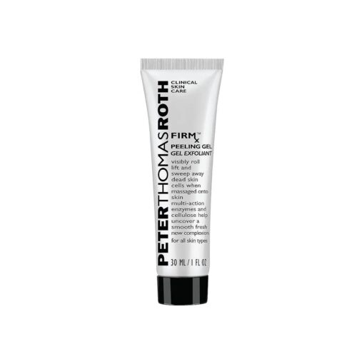 Peter Thomas Roth | FIRMx Peeling Gel, Travel Size | Exfoliant for Dry and Flaky Skin, Enzymes and Cellulose Help Remove Impurities and Unclog Pores, 1 fl, oz .