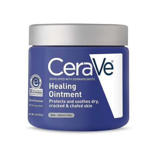 CeraVe Healing Ointment | Moisturizing Petrolatum Skin Protectant for Dry Skin with Hyaluronic Acid and Ceramides | Lanolin Free & Fragrance Free | 12 Ounce