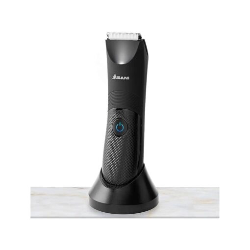 Asani Upkeeper Men 's Body Hair Trimmer - Rechargeable Grooming Tool with Ceramic Blade, LED Light, Waterproof Design, Electric Shaver for Wet/Dry Use, Ideal for Chest, Back, Groin Hair Care