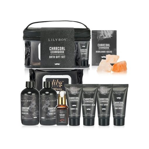 Fathers Day Mothers Day Bath and Body Gift Set for Men Spa Gift Basket for Father 10Pcs Men Spa Kit Gifts for Father 's Day Bath Spa Gift Set for Christmas Birthday Self Skin Care Set for Men