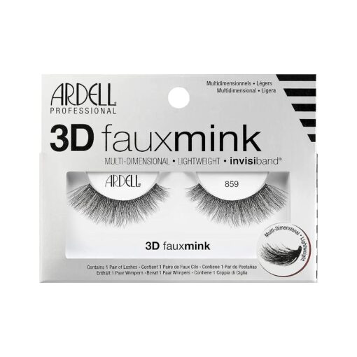 Ardell False Eyelashes 3D Faux Mink 859, 4 pairs