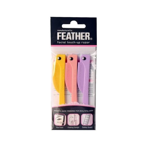 Feather Flamingo Facial Touch-up Razor ( 3 Razors X 3 Pack )