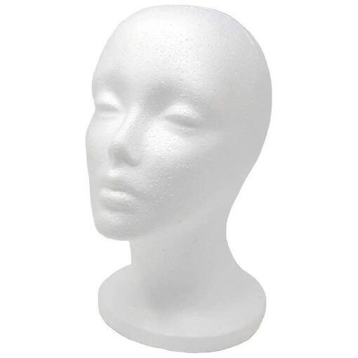 A1 Pacific Female Styrofoam Mannequin Head, 11" L