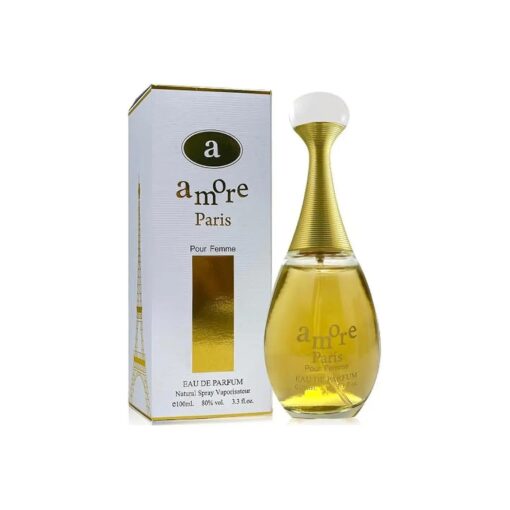 Women Perfume Amore Paris for Women Eau de Parfum Natural Spray Elegant Scent Fragrance for all Skin Types, 3.4 fl oz