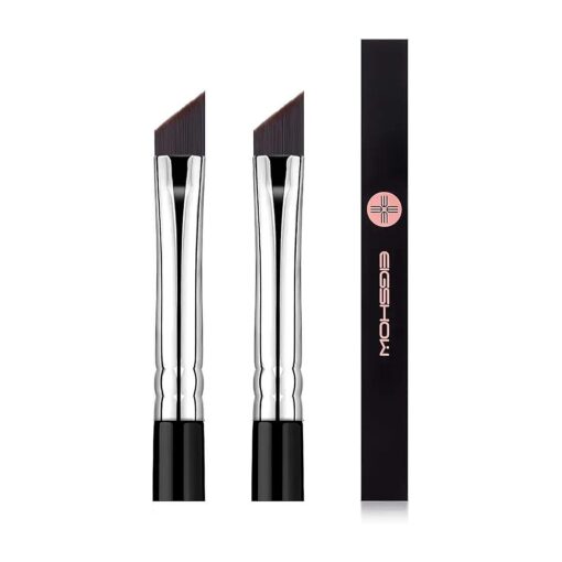 Eyeliner Brush Fine Angled - PRO Precision Gel Eye Liner Makeup Brush -Ultra Thin Slanted Flat Angle - Premium Quality - Cruelty Free Synthetic Bristles ( 2pcs Fine Angled Eyeliner Brush )