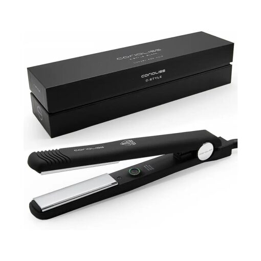 Corioliss C Style | Hair Straightener for Women | Titanium Plate for Fine Hair | Professional Iron with Temperature Control ( Black Soft Touch )