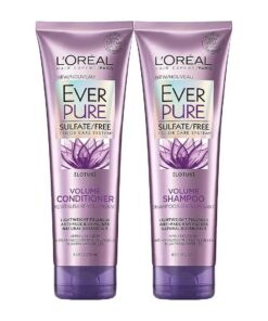 L'Oreal Paris EverPure Sulfate-Free Color Care System Volume Shampoo & Conditioner with lotus, 8.5 Ounce Each ( lotus )