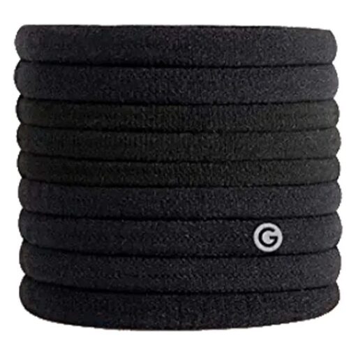 Gim me Beauty - Fine Hair Ties - Black Onyx - Seamless, No Break Microfiber Elastic Hair Ties - Firm Yet Gentle Hair Accessories with All Day Hold + No Snagging, Dents, or Breakage ( 12 Count )