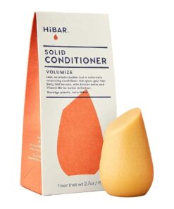 HiBAR Volumize Conditioner Bar - Hair Volumizer for Fine Hair, Conditioner for Fine Hair - Enriched with Rice Water & Vitamin B for Enhanced Volume - 100 % Vegan, Plastic-Free, Travel-Friendly