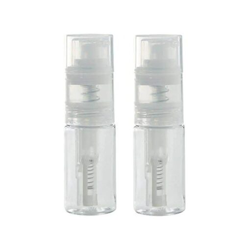 1 oz Clear Fine Mist Spray Powder Bottle Top ( 2 Pack )