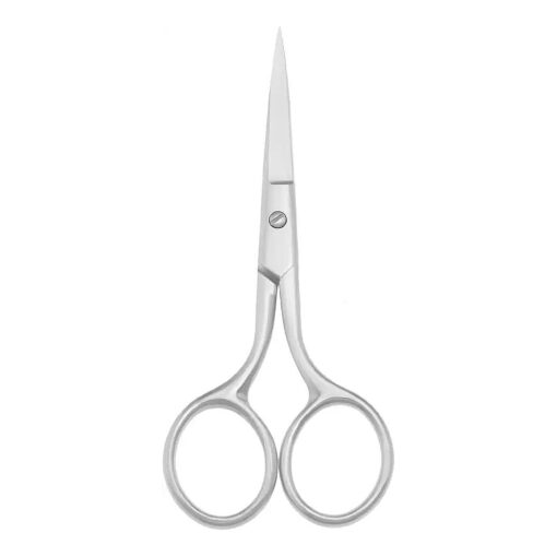 Professional Grooming Scissors for Personal Care Facial Hair Removal and Ear Nose Eyebrow Trimming Stainless Steel Fine Straight Tip Scissors 3.9 Inch